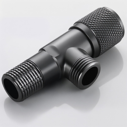 Gunmetal Knurled Handle Universal Hot And Cold Water Inlet Valve